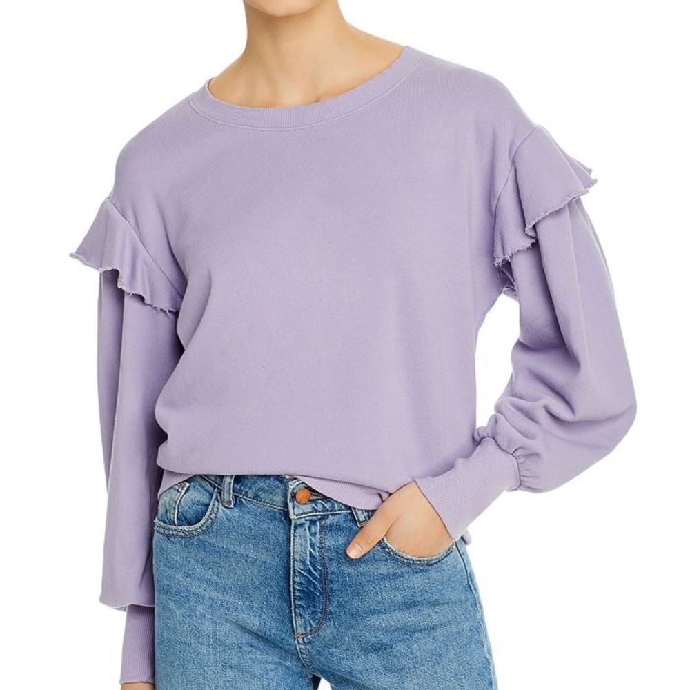 Nation Ltd Helena Ruffled Balloon Sleeve Sweatshirt